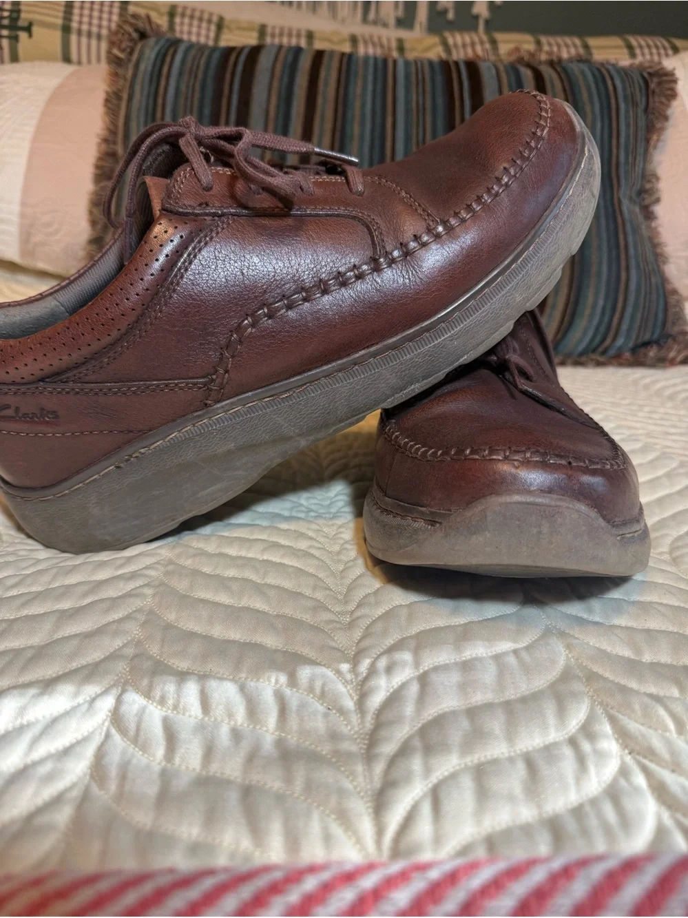 Clarks Men's Brown Leather Lace-Up Casual Shoe